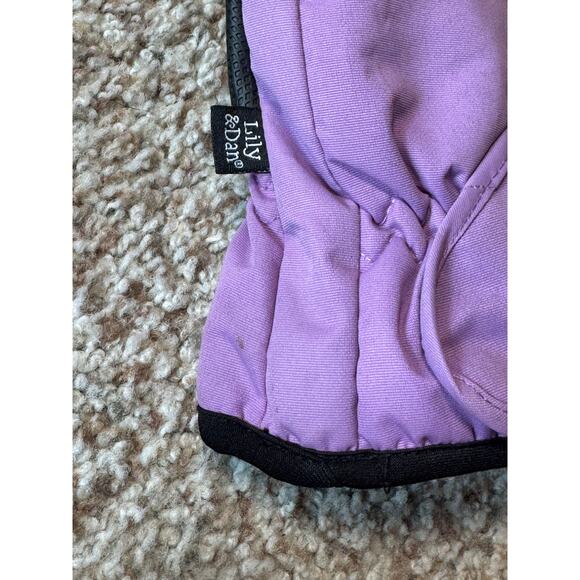 LILY & DAN Girls mittens size 4, Purple; - Picture 7 of 7